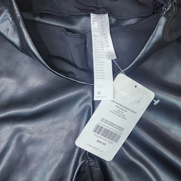 Fabletics Vegan Leather Ankle Leggings NWT - Picture 10 of 10